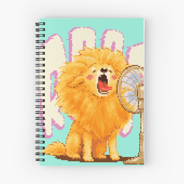 Item preview, ROAR! - Golden Retriever Lion Wig & Fan (Pixel Art) designed and sold by bitwoofstudio.