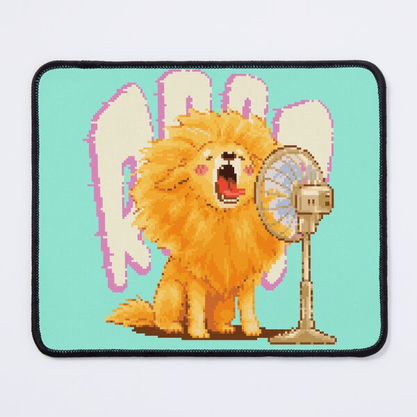 Item preview, ROAR! - Golden Retriever Lion Wig & Fan (Pixel Art) designed and sold by bitwoofstudio.