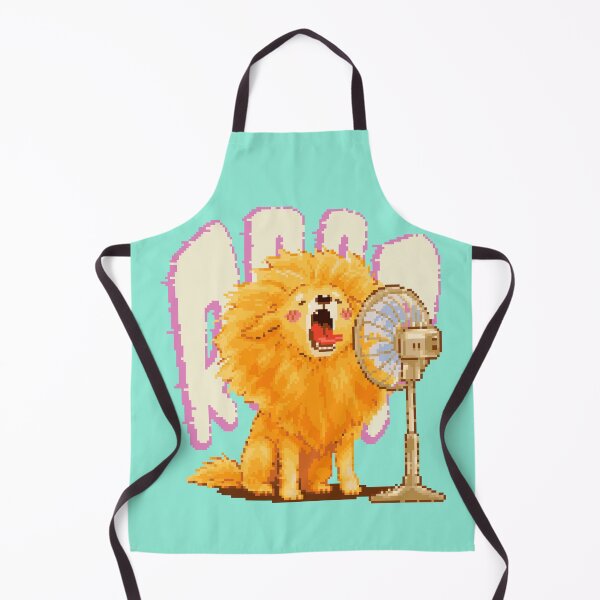 Item preview, ROAR! - Golden Retriever Lion Wig & Fan (Pixel Art) designed and sold by bitwoofstudio.