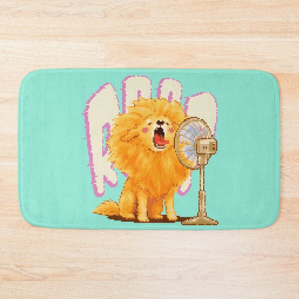 Item preview, ROAR! - Golden Retriever Lion Wig & Fan (Pixel Art) designed and sold by bitwoofstudio.