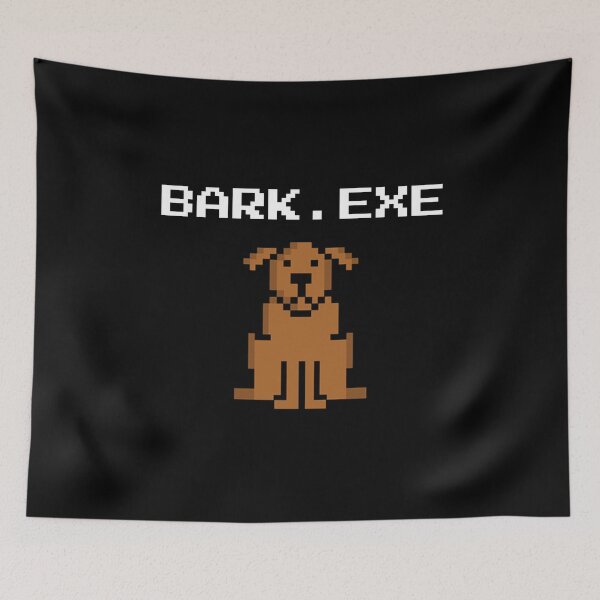 Item preview, BARK.EXE - Funny Pixel Art Dog Programmer & Retro Gamer designed and sold by vividlukas.
