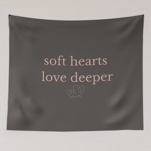 Item preview, Soft Hearts Love Deeper Minimalist Design designed and sold by Minimalist Typography.