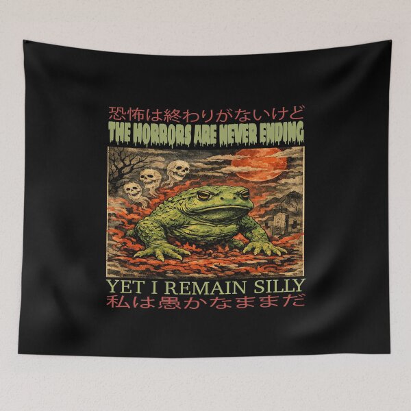 Item preview, the horrors are never ending vintage japanese frog designed and sold by CHAKSTYLE.