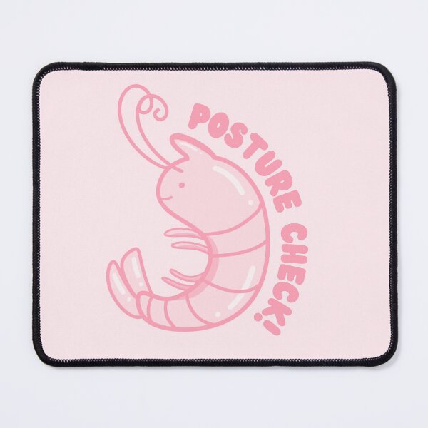 Item preview, Posture Check Cute Pink Shrimp designed and sold by ShyHomebodyClub.