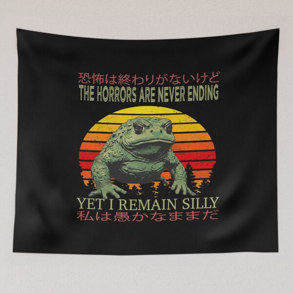 Item preview, the horrors are never ending shirt vintage japanese frog designed and sold by CHAKSTYLE.