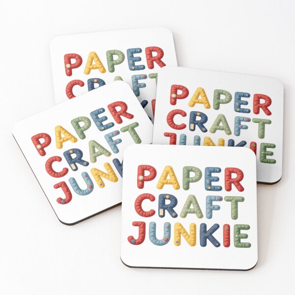 Item preview, PAPER CRAFT JUNKIE - IN COLORFUL FAUX LETTERING designed and sold by AlexOBrienArt.