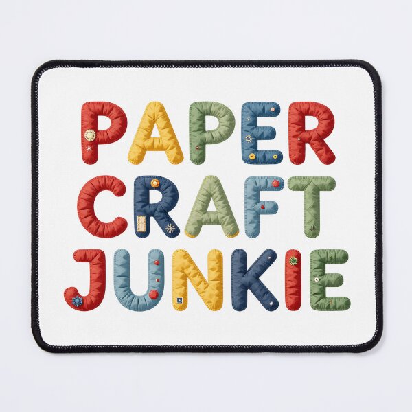 Item preview, PAPER CRAFT JUNKIE - IN COLORFUL FAUX LETTERING designed and sold by AlexOBrienArt.
