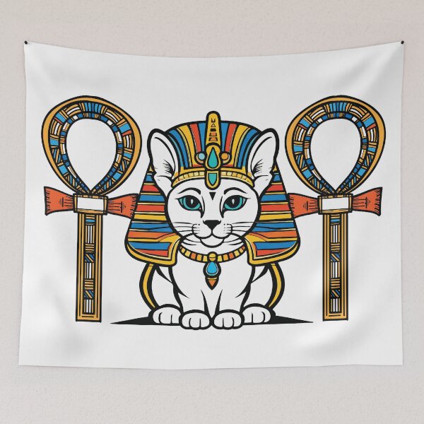 Item preview, Divine Feline: Pharaoh Kitty Ancient Egypt Illustration | Ancient Egypt Art designed and sold by GulfSignature.