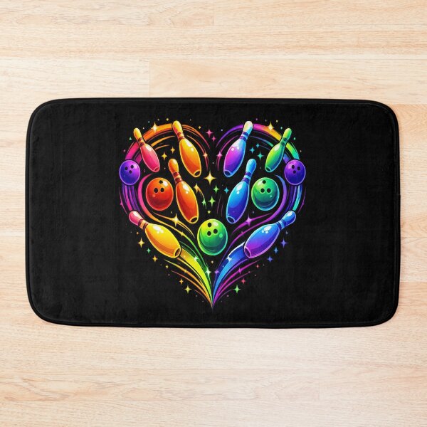 Item preview, Bowling Heart Colorful Neon Sports Bowling Pin  designed and sold by AmazingViews.