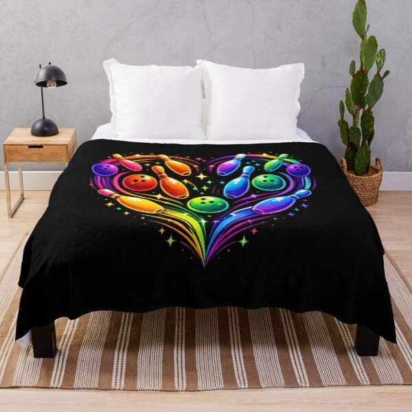 Item preview, Bowling Heart Colorful Neon Sports Bowling Pin  designed and sold by AmazingViews.