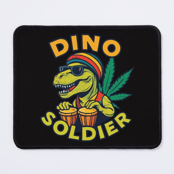 Item preview, DINO SOLDIER: Pop-Art T-Rex Reggae Musician Drummer designed and sold by Virtualstars.
