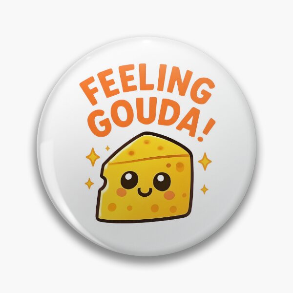 Item preview, Feeling Gouda! Cute cheese pun cartoon  designed and sold by stateofcheese.