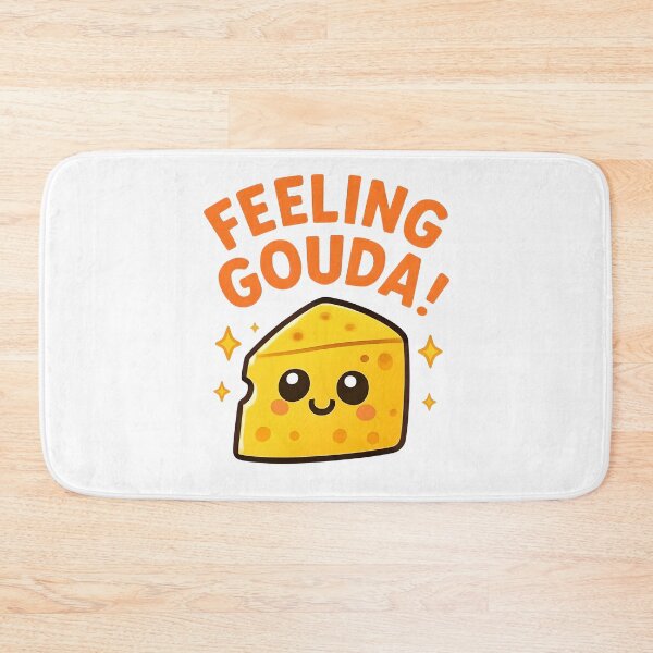 Item preview, Feeling Gouda! Cute cheese pun cartoon  designed and sold by stateofcheese.