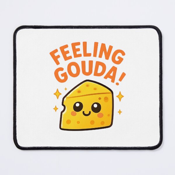 Item preview, Feeling Gouda! Cute cheese pun cartoon  designed and sold by stateofcheese.