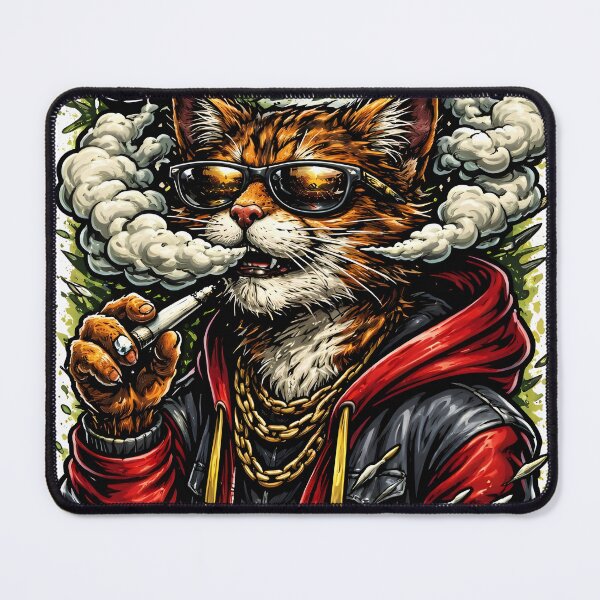 Item preview, Chill Cat Hip Hop Streetwear – Cool Smoking Cat Urban Graffiti Funny Streetwear Design designed and sold by WAUZ.