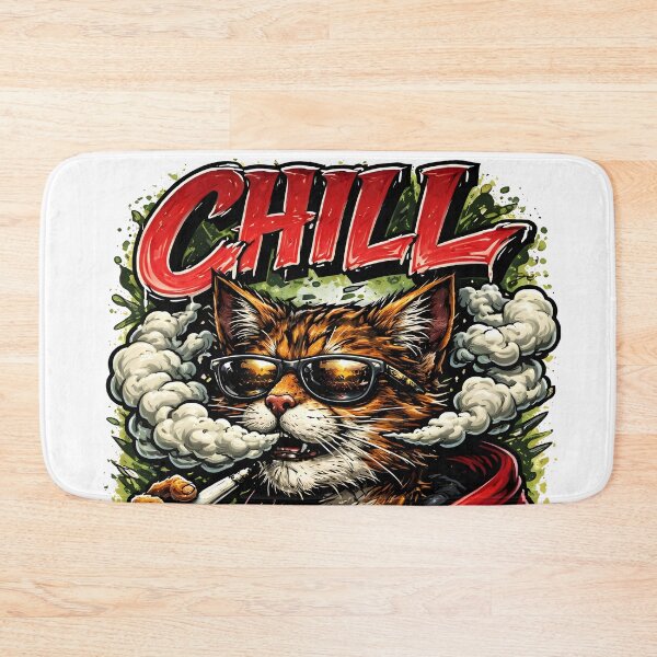 Item preview, Chill Cat Hip Hop Streetwear – Cool Smoking Cat Urban Graffiti Funny Streetwear Design designed and sold by WAUZ.