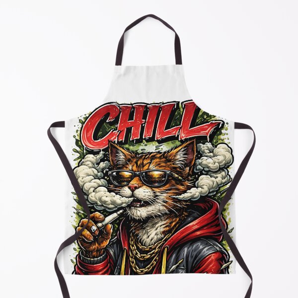 Item preview, Chill Cat Hip Hop Streetwear – Cool Smoking Cat Urban Graffiti Funny Streetwear Design designed and sold by WAUZ.