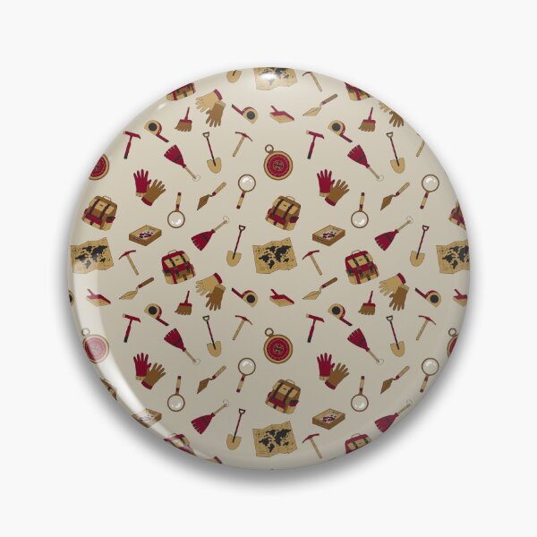Item preview, Archaeology Tools Background Pattern - Light Beige, Red Vine, Dark and Moderate Orange designed and sold by ottrain.