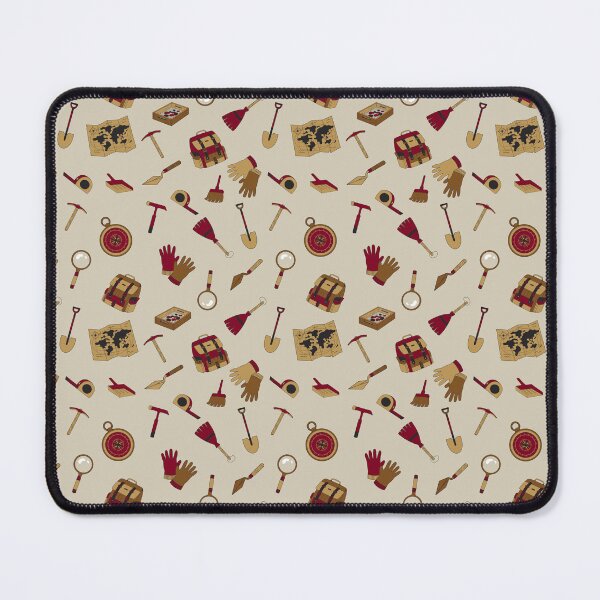 Item preview, Archaeology Tools Background Pattern - Light Beige, Red Vine, Dark and Moderate Orange designed and sold by ottrain.