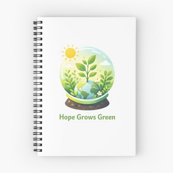 Item preview, Hope Grows Green Eco Planet Illustration designed and sold by BriyaSol.