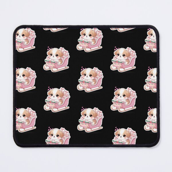 Item preview, Cute puppy in a pink sled designed and sold by AudyNath.