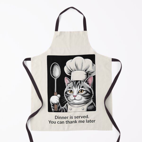Item preview, Chef Cat Dinner is served cartoon designed and sold by Museum Of Non-Existing Art.