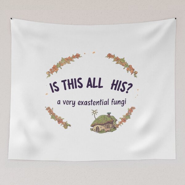 Item preview, Is This All His? A Very Existential Fungi | Cottagecore Mushroom Humor designed and sold by Forestfrost.