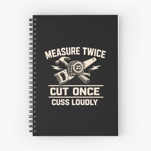 Item preview, Measure Twice Cut Once Cuss Loudly Shirt – Funny Carpenter Construction Tee designed and sold by AdicretorDesign.