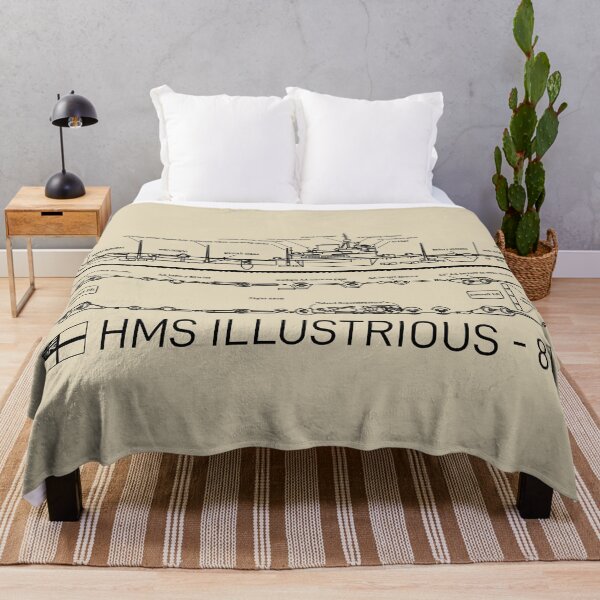 Item preview, HMS Illustrious WW2 British Aircraft Carrier Infographic Diagram designed and sold by MilitaryMart.