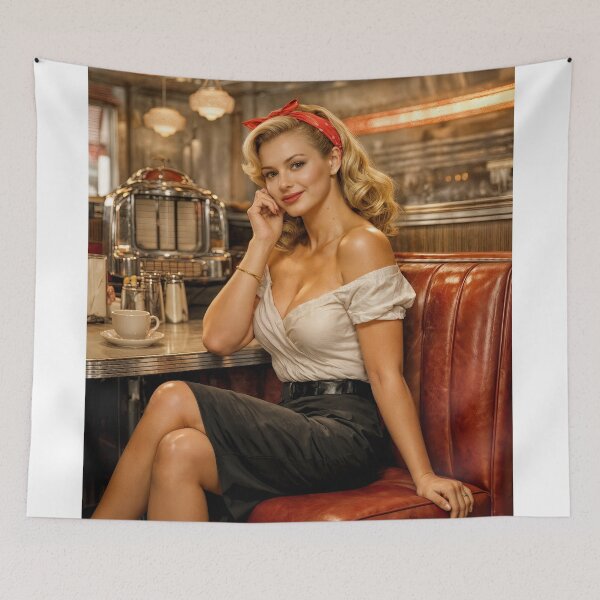 Item preview, Retro Diner Style – 1950s Nostalgia designed and sold by ForeverPrintsOK.