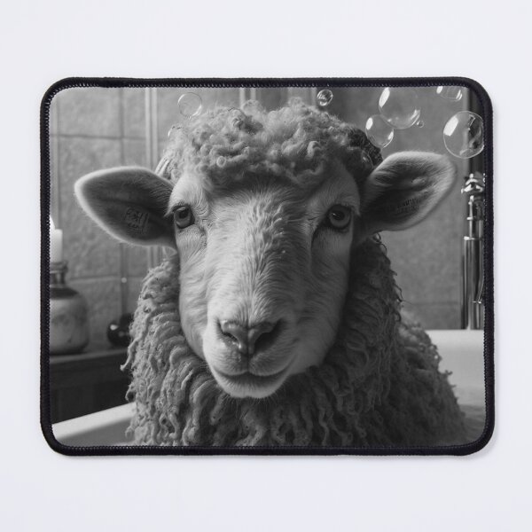 Item preview, Funny Sheep Taking Bubble Bath Bathroom Art designed and sold by vk09.