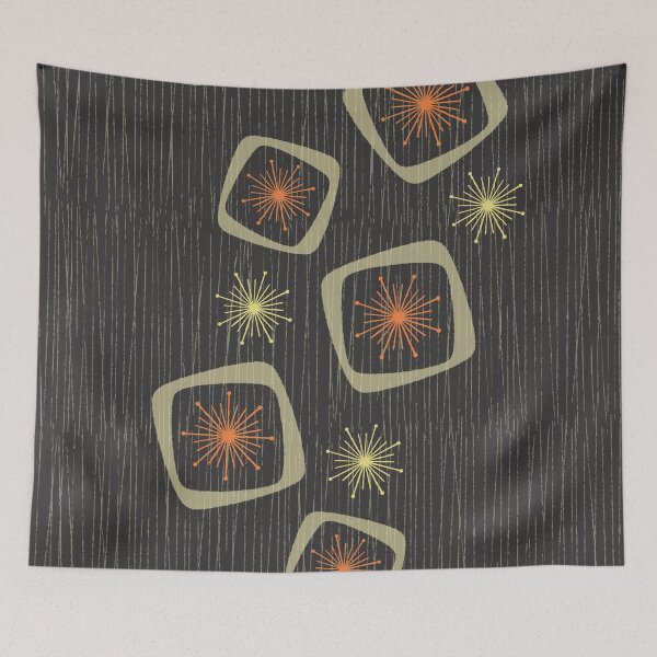 Item preview, Retro Mid Century Modern Atomic Starburst Geometric designed and sold by RetroMaggie.