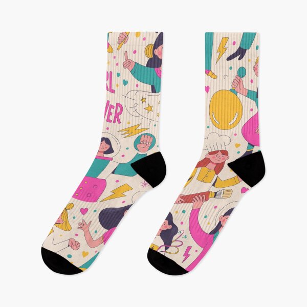 Item preview, Girl Power & Equality Whimsical Pattern – Empowered Women Celebration   designed and sold by Midnight Veil Designs.