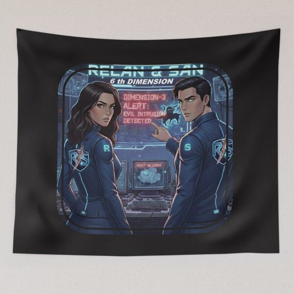 Item preview, Relan & San 6th Dimension Alert | Sci-Fi Command Center Battle Station Art designed and sold by RS-Globalist-.