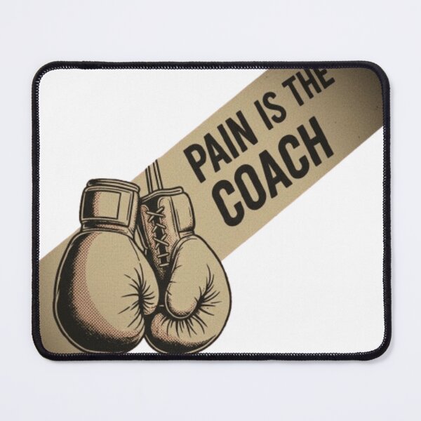Item preview, PAIN IS THE COACH – Vintage Boxing Gloves Gym Training Design designed and sold by BuiltByDiscipline.