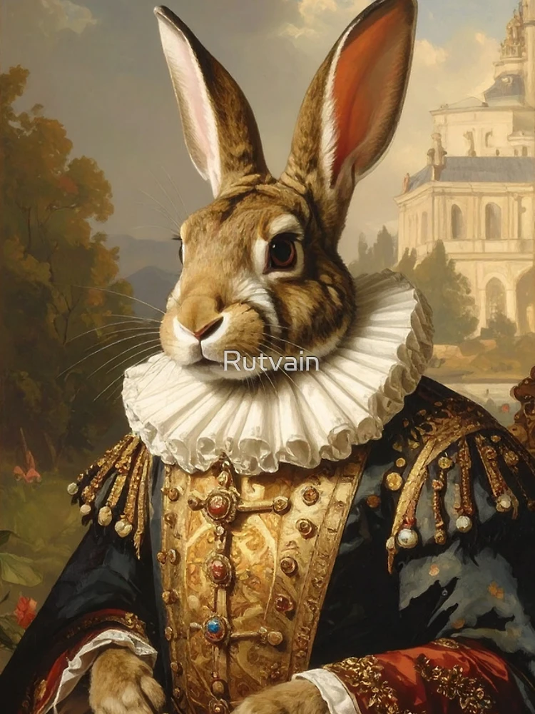 Thumbnail 4 of 4, Samsung Galaxy Phone Case, Regal Renaissance Royal Rabbit Portrait Painting designed and sold by Rutvain.