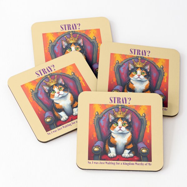 Item preview, Stray? No, Just Waiting... Cat Rescue designed and sold by Sachie's Studio.