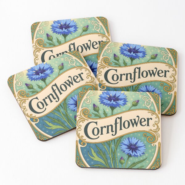 Item preview, Cornflower art nouveau label designed and sold by Ponted.