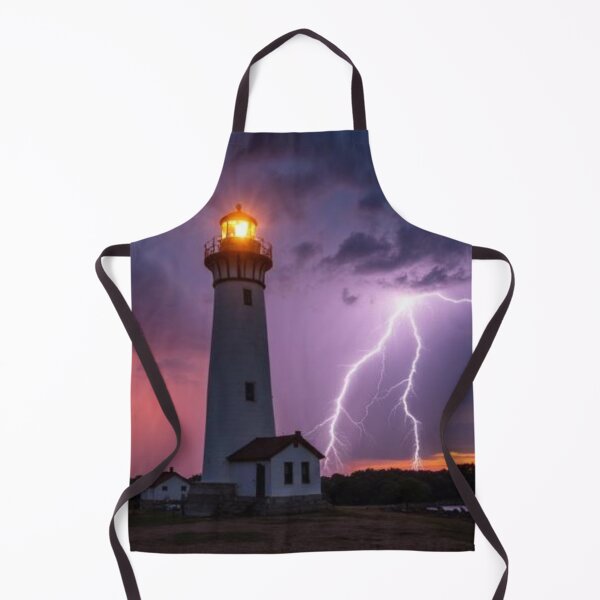 Item preview, Lighthouse Lightning Strike at Sunset designed and sold by Celebrate This!.