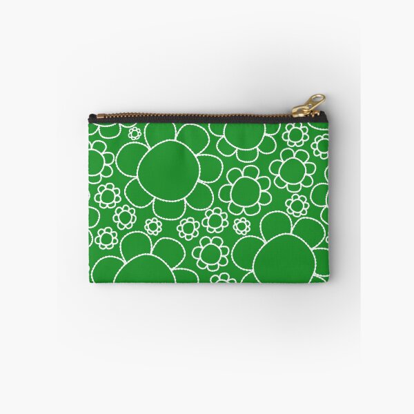 Item preview, Cheerful Doodle Flowers Pattern in Green and White designed and sold by kierkegaard.