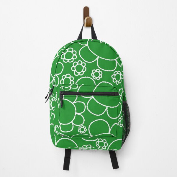 Item preview, Cheerful Doodle Flowers Pattern in Green and White designed and sold by kierkegaard.