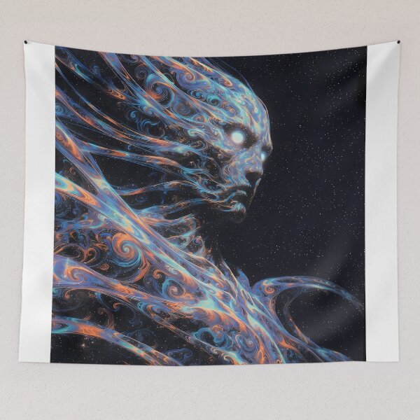 Item preview, The Guardian of the First Gate | Cosmic Guardian Wall Art | Psychedelic Portal Entity designed and sold by House of the Charlatan.