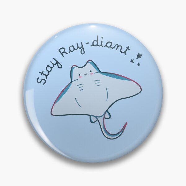 Item preview, Stay Ray-diant Kawaii Stingray designed and sold by ShyHomebodyClub.