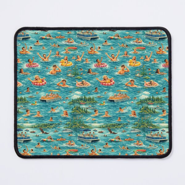 Item preview, Swimming Pontoon Boat Lake Life designed and sold by ChristinasMess.