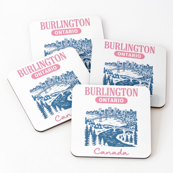 Item preview, Burlington Ontario Canada Cute Pastel Skyline Cityscape  designed and sold by HowToCanadian.