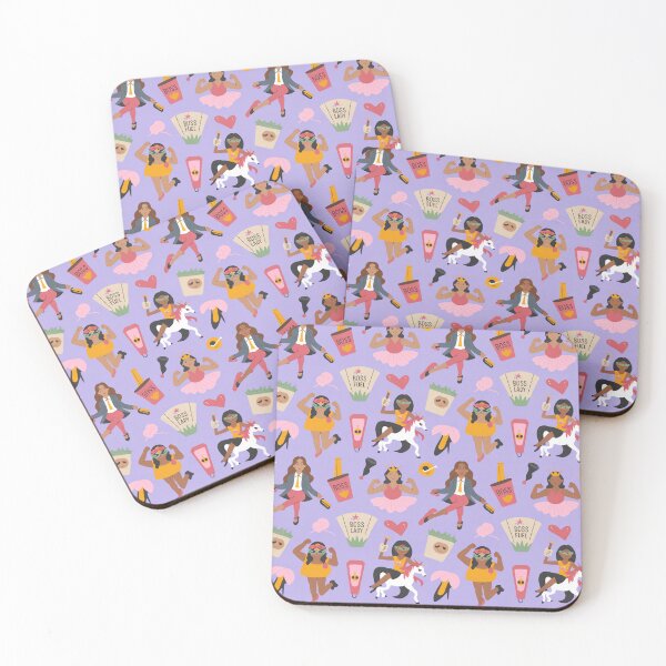 Item preview, Boss Lady Empowerment Pattern – Girl Boss Purple Seamless Design   designed and sold by Midnight Veil Designs.