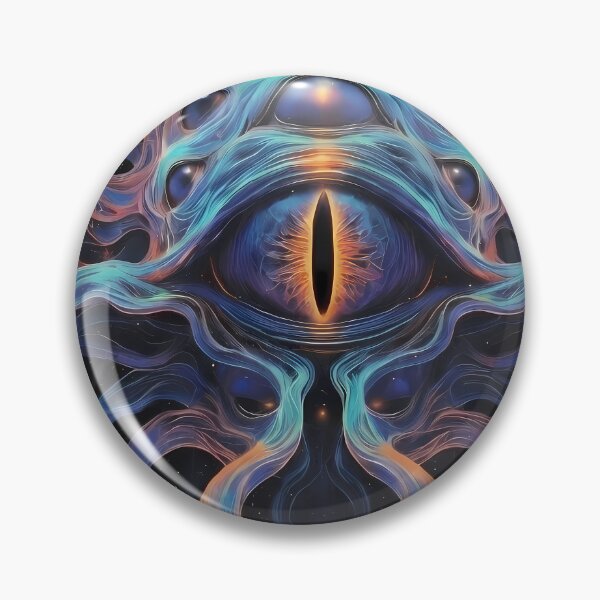 Item preview, The Guardian of Fractured Time | Cosmic Guardian Wall Art | Psychedelic Portal Entity designed and sold by House of the Charlatan.
