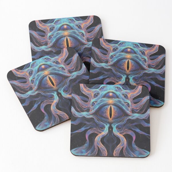 Item preview, The Guardian of Fractured Time | Cosmic Guardian Wall Art | Psychedelic Portal Entity designed and sold by House of the Charlatan.