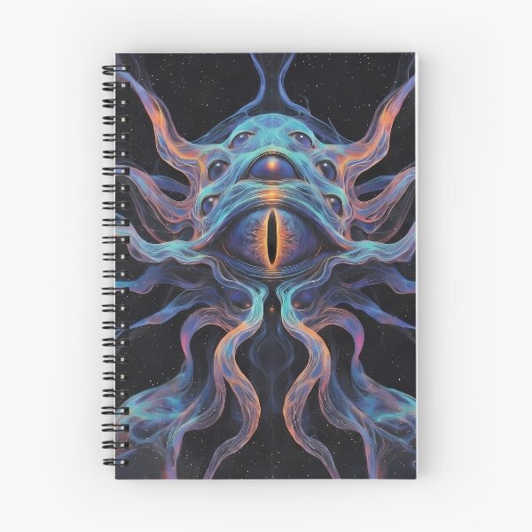 Item preview, The Guardian of Fractured Time | Cosmic Guardian Wall Art | Psychedelic Portal Entity designed and sold by House of the Charlatan.