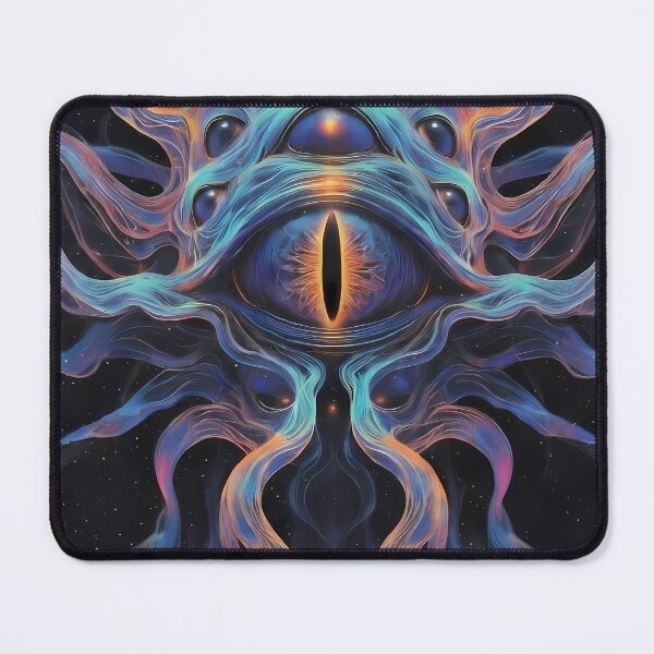 Item preview, The Guardian of Fractured Time | Cosmic Guardian Wall Art | Psychedelic Portal Entity designed and sold by House of the Charlatan.
